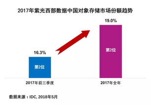紫光西部数据2017年第四季度对象存储市场占有率突破19%